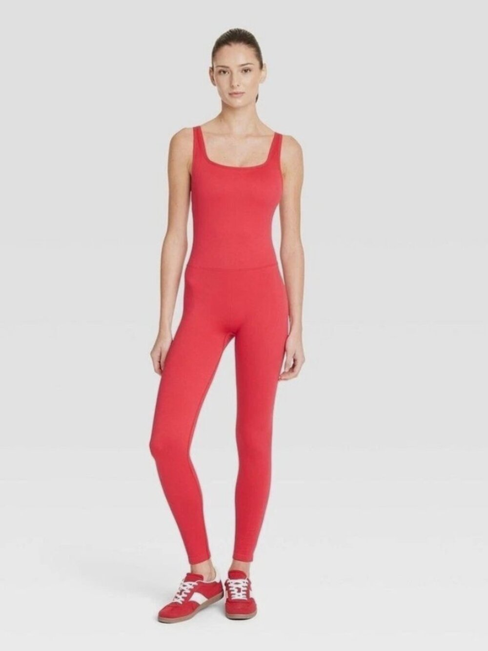 All In Motion Women's Seamless Ribbed Bodysuit - Red S